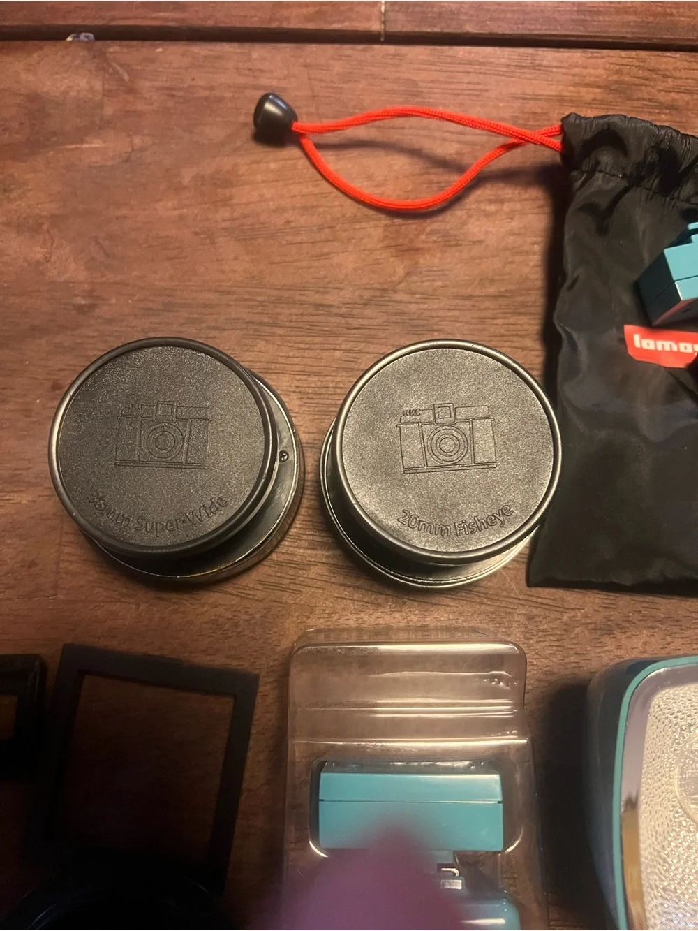 Twin Flash Film Camera Kit in Turquoise and Black - Unknown Brand